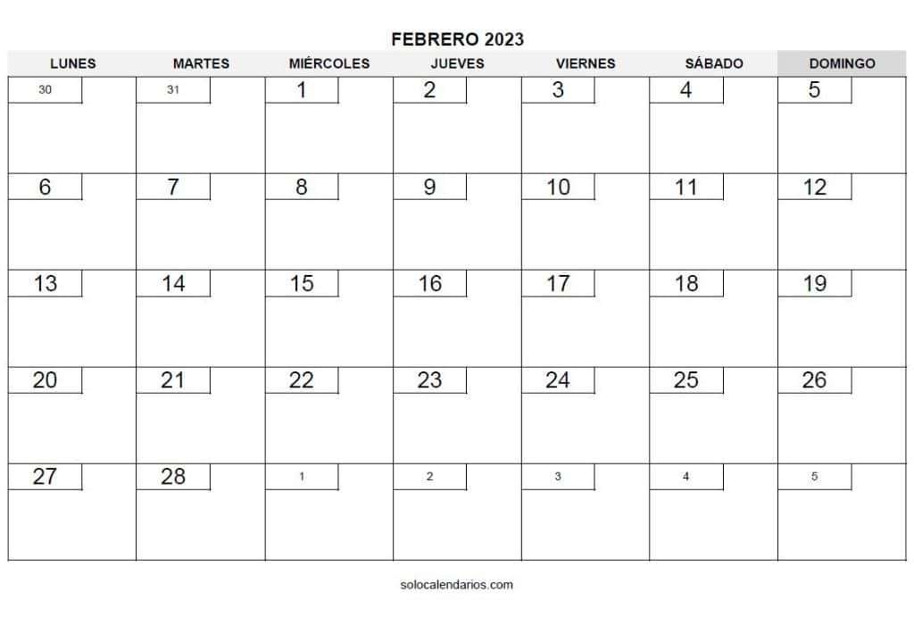 Calendario-en-blanco-febrero-2023